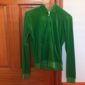 Juicy Couture green terry cloth jacket
